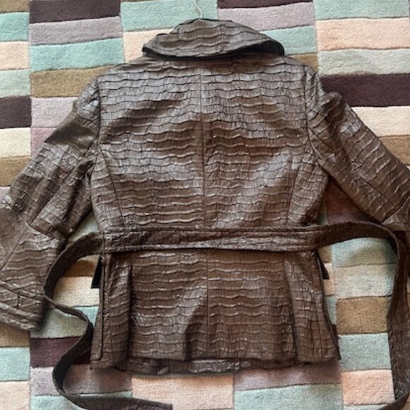 Per Se Faux Letter Jacket with Tie, Size 6 - Picture 9 of 9